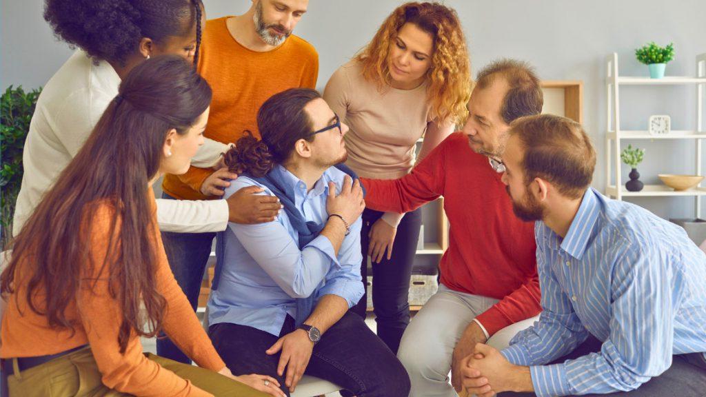 Group of people exhibiting psychological safety in the workplace